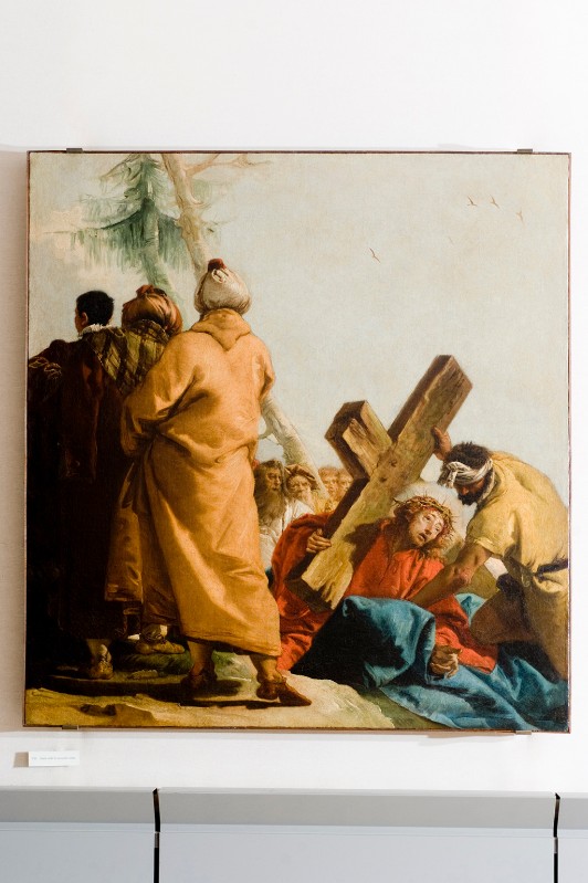 Tiepolo G. sec. XVIII, Gesù Cristo cade la seconda volta