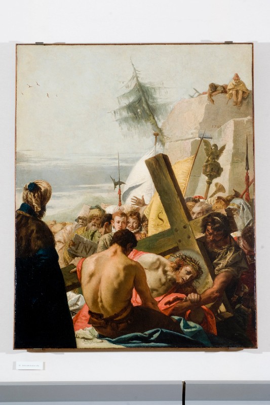 Tiepolo G. sec. XVIII, Gesù Cristo cade la terza volta