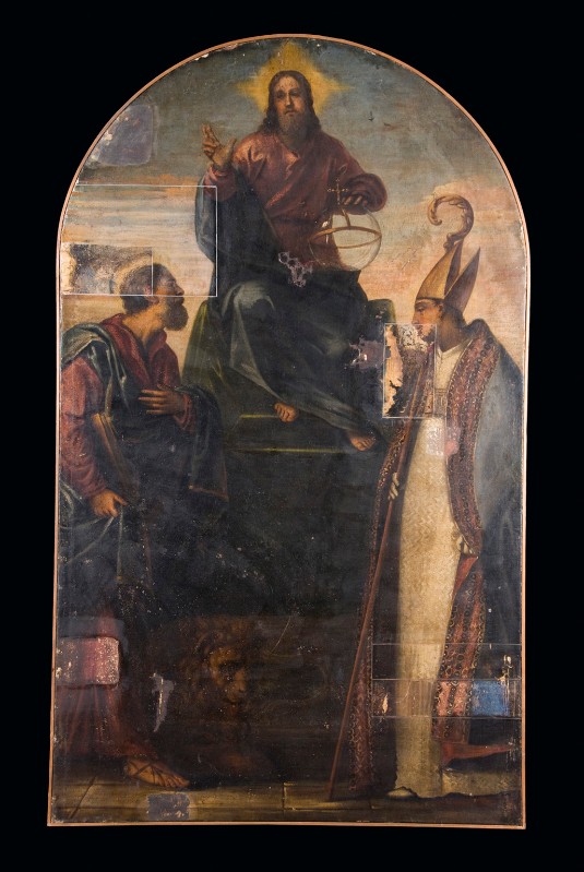 Robusti J. (1542-1543), Gesù Cristo con San Marco e San Ludovico da Tolosa
