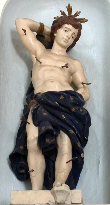 Ambito veneto sec. XVIII, Statua di San Sebastiano