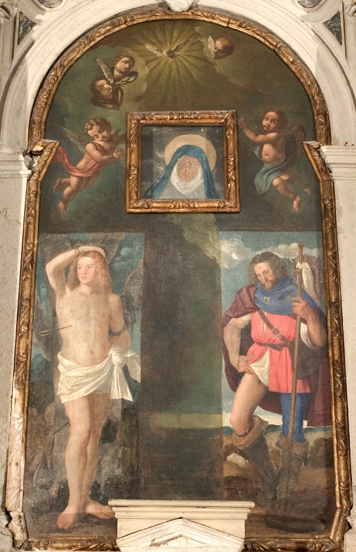 Ambito veneto sec. XVIII, Cornice del dipinto di San Sebastiano e San Rocco