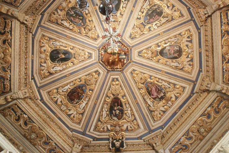 Bottega di Venturini G.-Ferrara C. (1640-1658), Soffitto intagliato