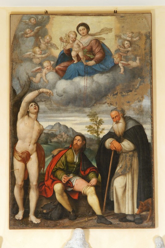 Amalteo P. sec. XVII, Madonna con Gesù Bambino e santi