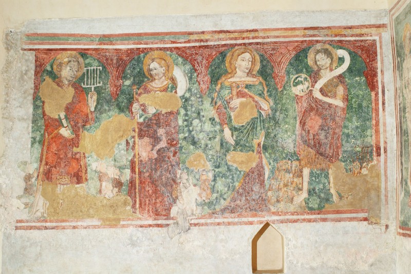 Ambito friulano sec. XV, Santissimi Lorenzo Giacomo Petronilla e Giovanni