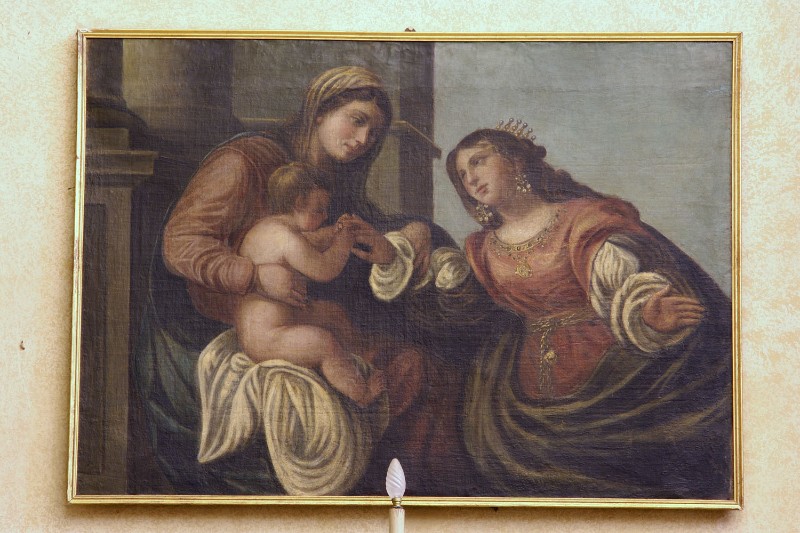 Scuola veneziana secc. XVI-XVII, Nozze mistiche di Santa Caterina
