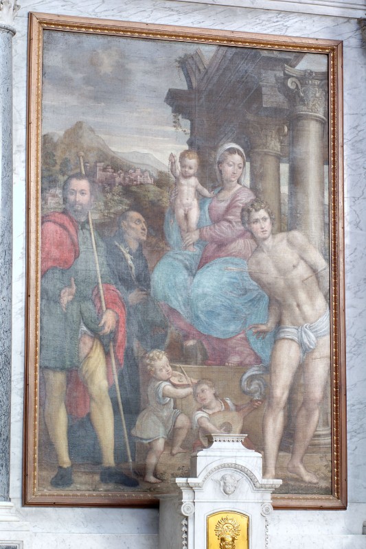 Amalteo P. (1557), Pala della Madonna con Gesù Bambino e santi