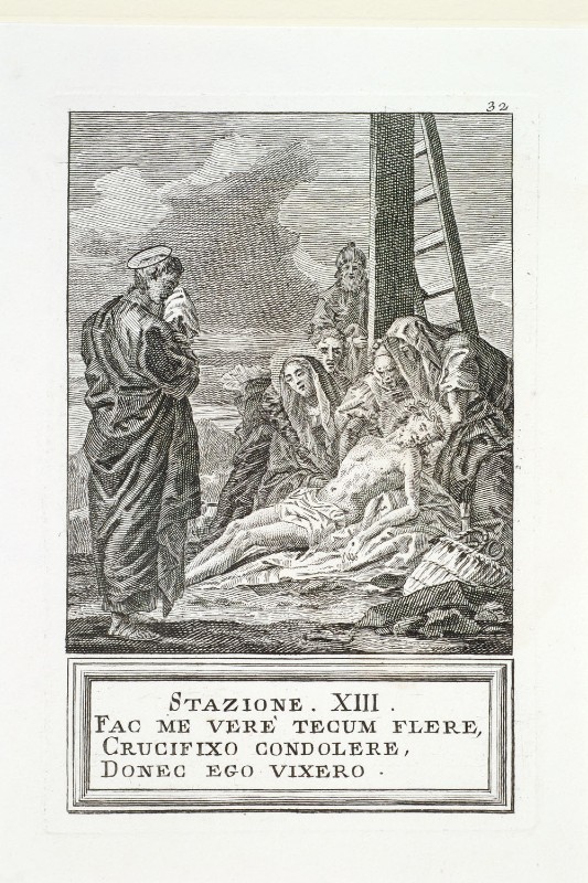 Leonardis G.-Tiepolo G. sec. XVIII, Gesù Cristo deposto dalla croce