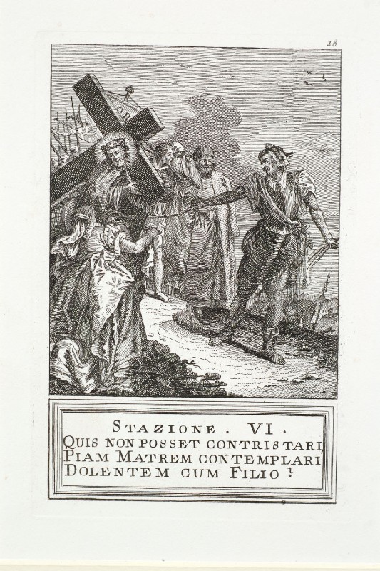 Leonardis G.-Tiepolo G. sec. XVIII, Gesù Cristo asciugato dalla Veronica