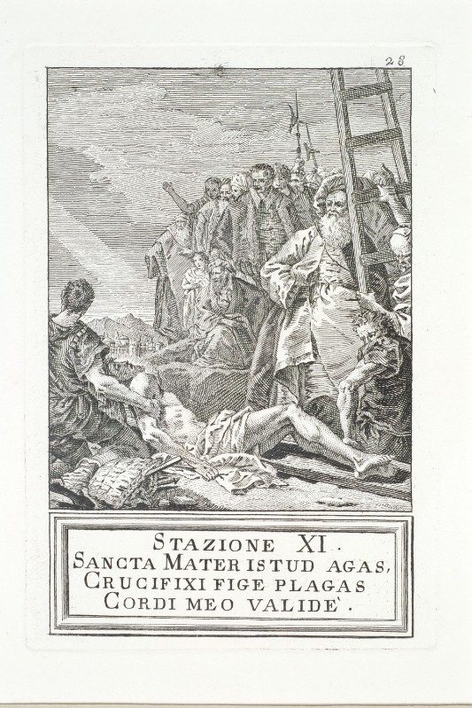 Leonardis G.-Tiepolo G. sec. XVIII, Gesù Cristo inchiodato alla croce