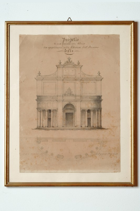Ambito veneto (1890), Pianta e prospetto della facciata di S. Tecla