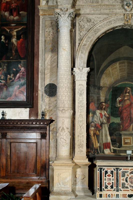 Maestranze vicentine (1505), Colonna dell'altare a sinistra