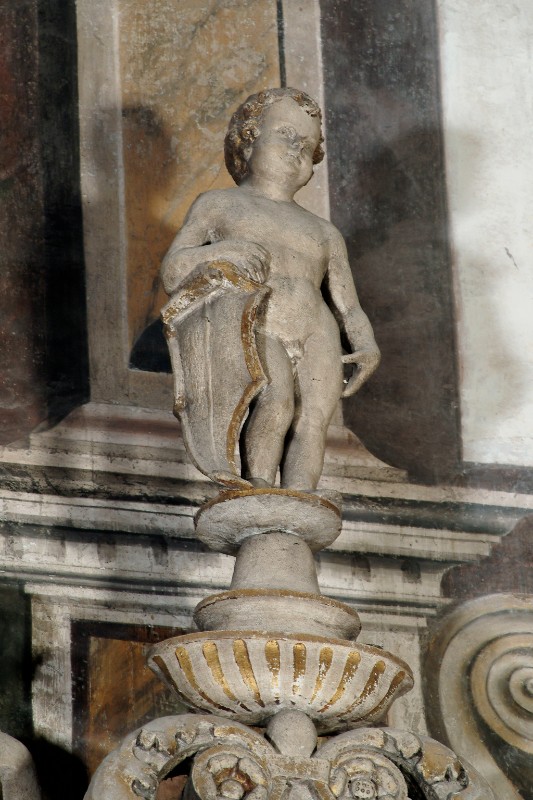 Bottega vicentina (1505), Putto con stemma a destra