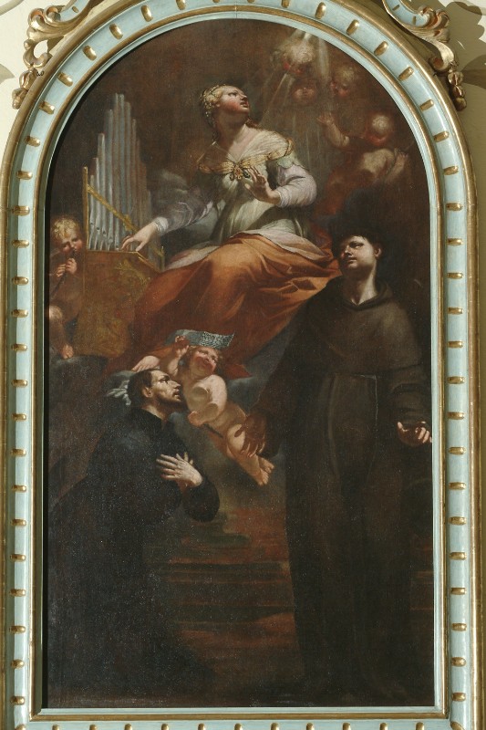 Ambito veneto sec. XVII, Santa Cecilia con San Gaetano Thiene e Sant'Antonio