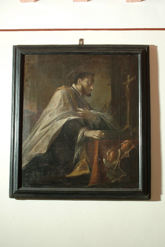 Bottega veneta sec. XVII, Cornice del San Gaetano Thiene in preghiera