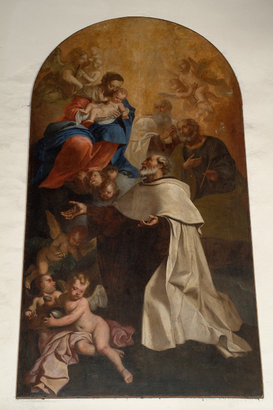 Maniera di Balestra A. sec. XVIII, Madonna con Gesù Bambino e santi