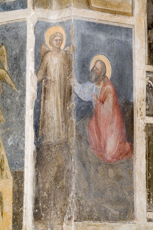 Giusto de' Menabuoi sec. XIV, San Giovanni evangelista congedato dall'angelo