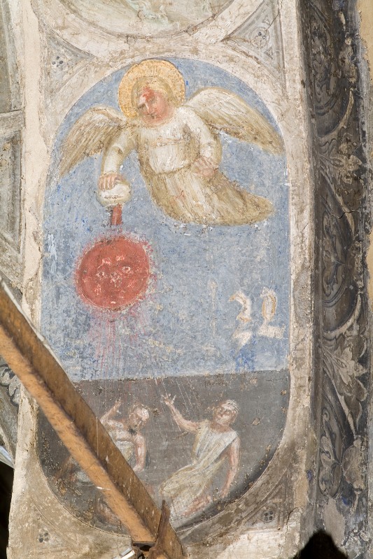 Giusto de' Menabuoi sec. XIV, Quarto angelo con una coppa colma dell'ira di Dio