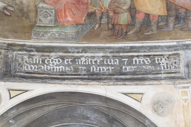 Giusto de' Menabuoi sec. XIV, Iscrizione dipinta 16/17