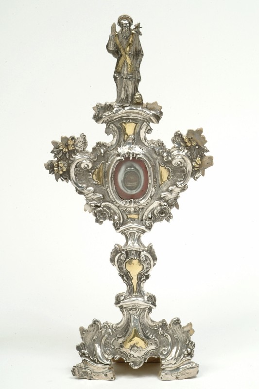 Bottega veneta sec. XVIII, Reliquiario a ostensorio di San Clemente