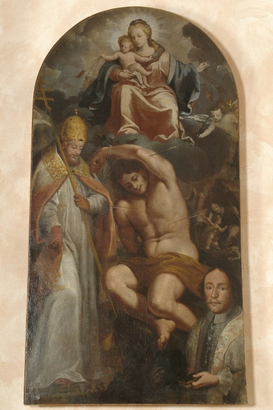 Cirello G. sec. XVII, Madonna del Carmine con San Fabiano e San Sebastiano