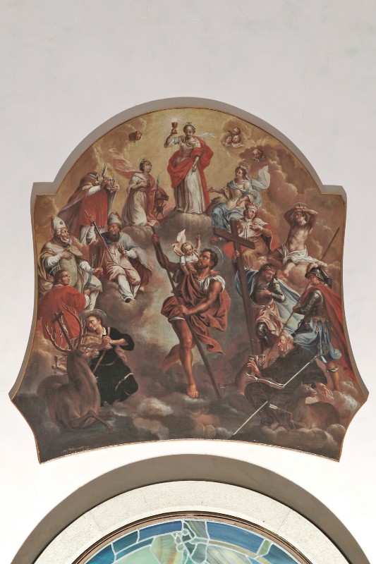 Ambito veneto (?) sec. XVIII, San Cristoforo fra santi