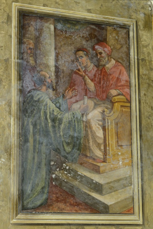 Migliolaro G. (1946), Clemente XII dona la reliquia di San Giustino