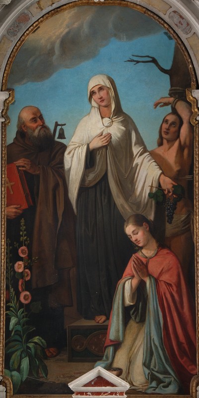 Buratti Antonio terzo quarto sec. XIX, Santa Francesca Romana e santi