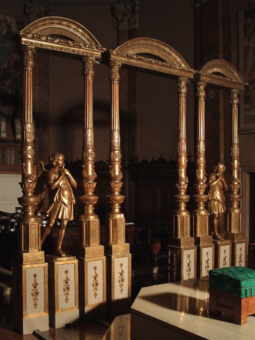 Bott. Italia sett. sec. XIX, Arredo liturgico con angeli