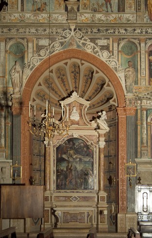 Falconetto G. M. (1503), Arco con girali vegetali e cornucopie