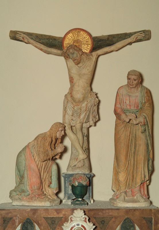 Maestro di Sant'Anastasia (1335 circa), Crocifissione con Maria Maddalena
