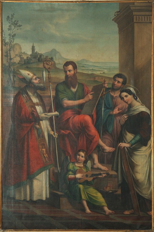 Caliari G. B. sec. XIX, San Zeno San Paolo e santi