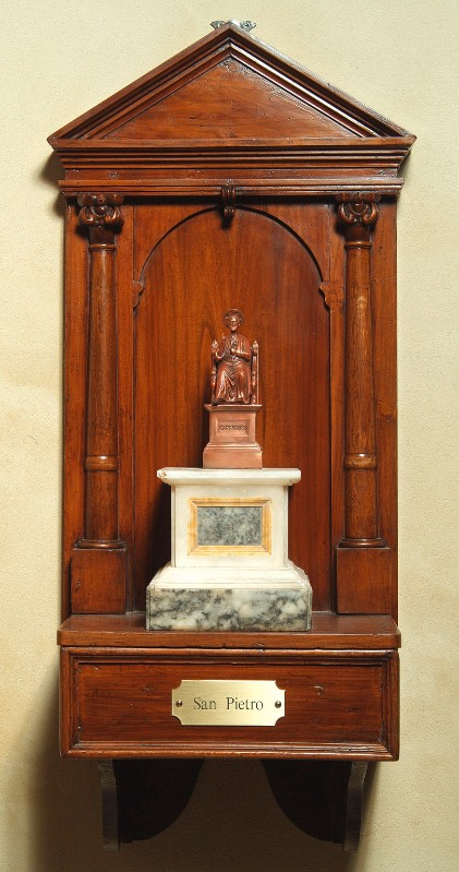 Artigianato veneto sec. XX, Cassetta per elemosine con San Pietro