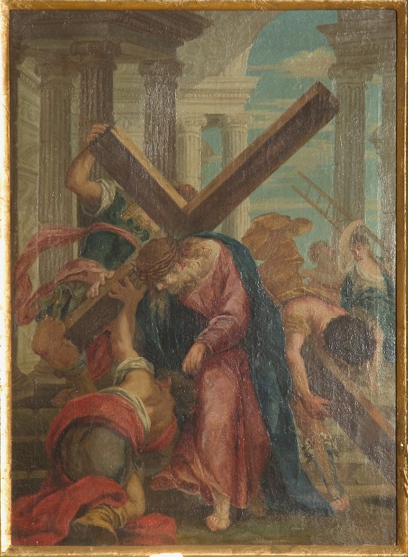 Caliari P. sec. XVIII, Gesù Cristo caricato della croce