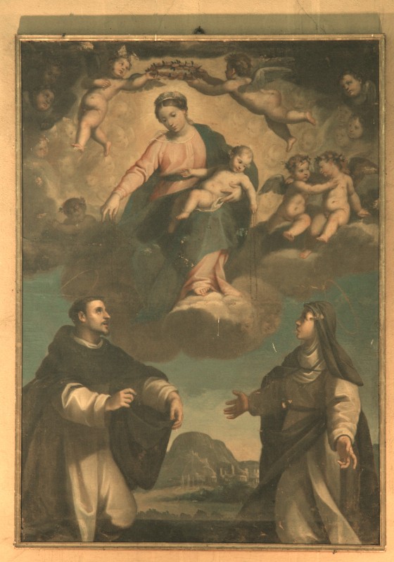 Ridolfi C. sec. XVI-XVII, Madonna del rosario con San Domenico e Santa Caterina