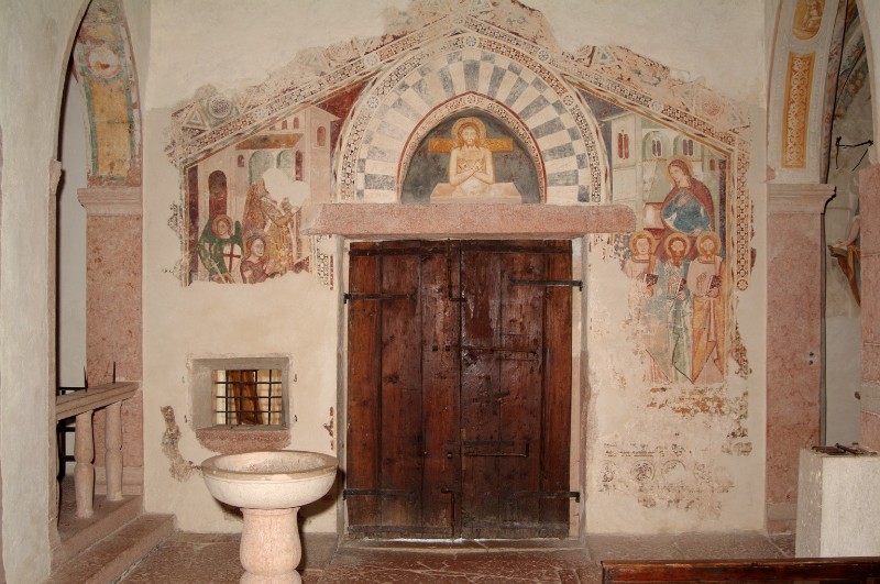 Scuola veronese seconda metà sec. XIV, Paesaggio con architetture