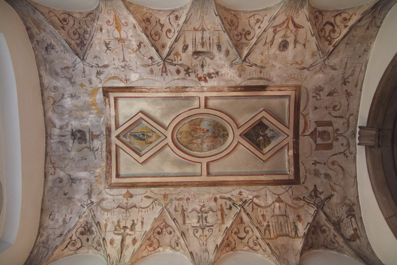Ambito veneto sec. XVI, Dipinto murale con grottesche