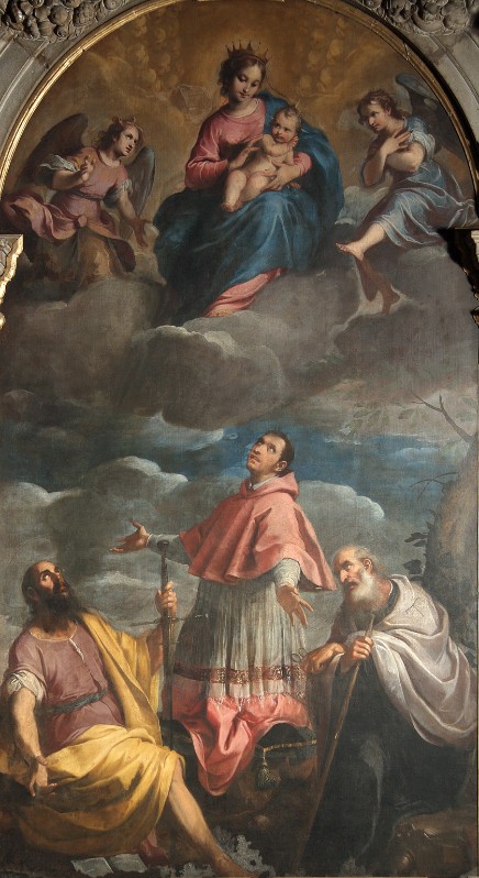 Ridolfi C. sec. XVII, Madonna con Gesù Bambino in gloria e santi