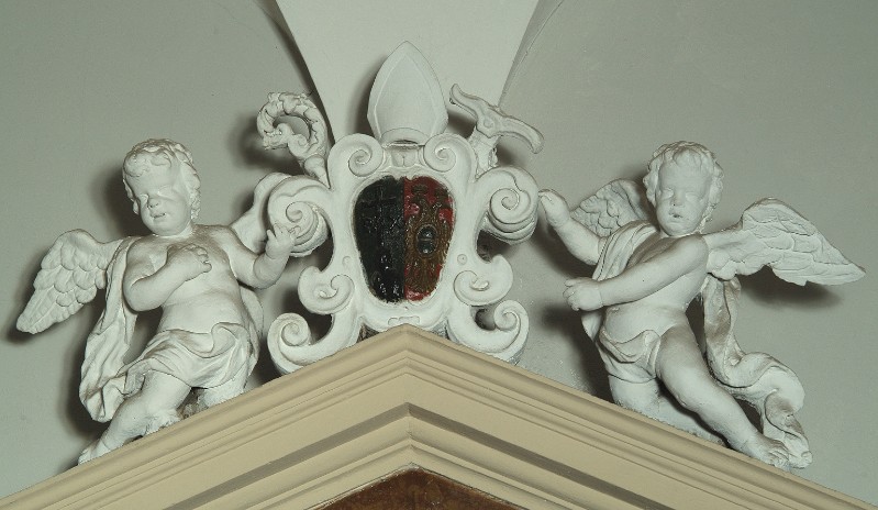 Bott. Italia sett. sec. XVIII, Angeli con stemma della famiglia Giustiniani