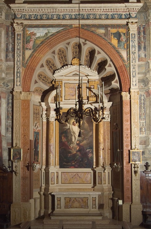 Maestro Modesto sec. XV-XVI, Arco con candelabre a rosette