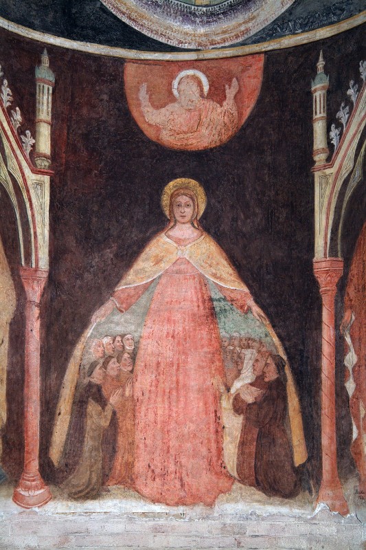 Martino da Verona sec. XIV-XV, Madonna della misericordia e Dio Padre