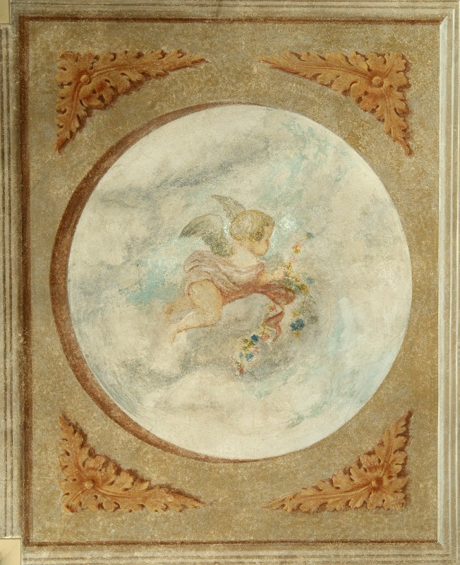 Ambito veronese sec. XIX-XX, Motivi decorativi a cassettoni con angioletti