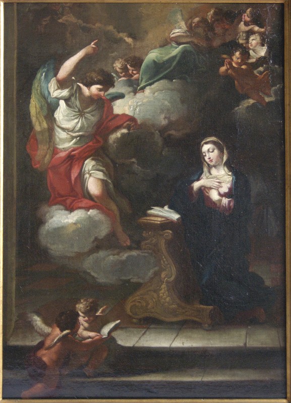 Bott. di Balestra A. sec. XVIII, Maria riceve l'annuncio dell'Angelo