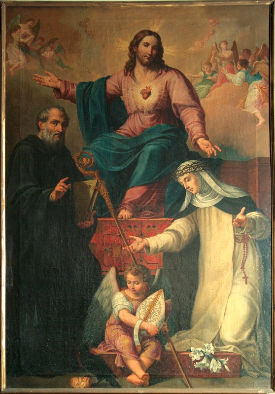 Caliari P. (1826), Sacro Cuore di Gesù con San Benedetto e Santa Caterina