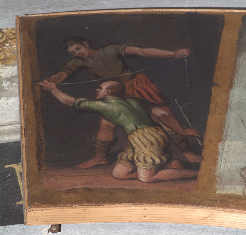 Ridolfi C. sec. XVII, Soldati si giocano a dadi le vesti di Gesù Cristo