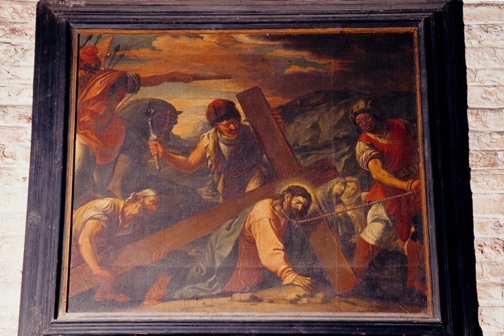 Buffetti L. sec. XVII, Dipinto di Cristo che cade sotto la croce