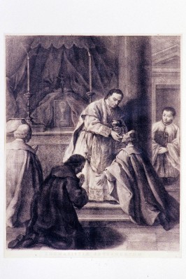Pitteri M. A. (1755), Acquaforte con Eucaristia tratta da Pietro Longhi