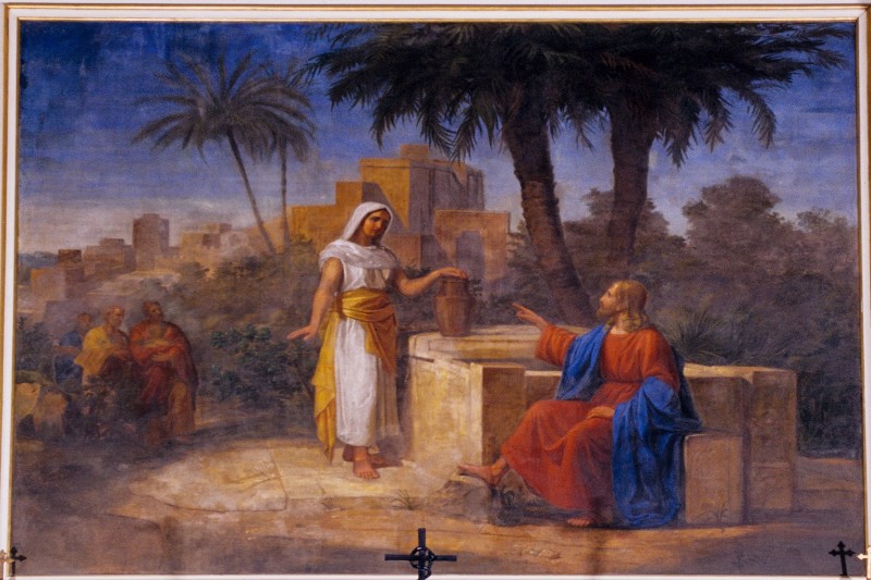 Pupin V. sec. XIX, Dipinto con Samaritana al pozzo