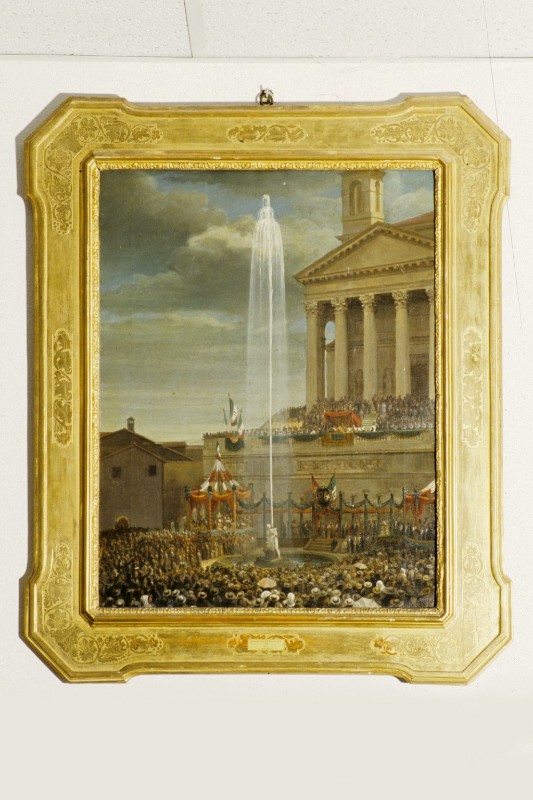Pupin V. (1871), Dipinto con l'inaugurazione dell'acquedotto di Schio