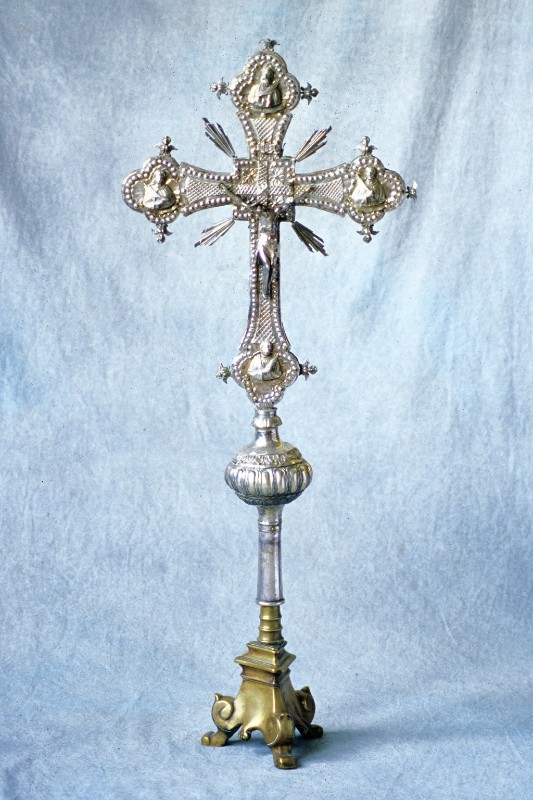 Stocchero A. sec. XIX, Croce astile con Madonna Gesù e Santi