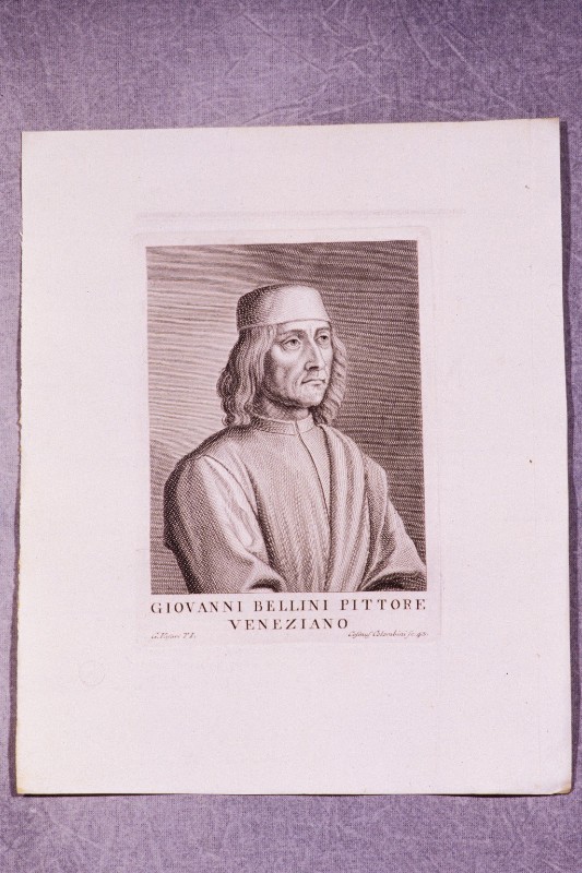 Colombini C. sec. XVIII, Incisione con Giovanni Bellini da Vasari